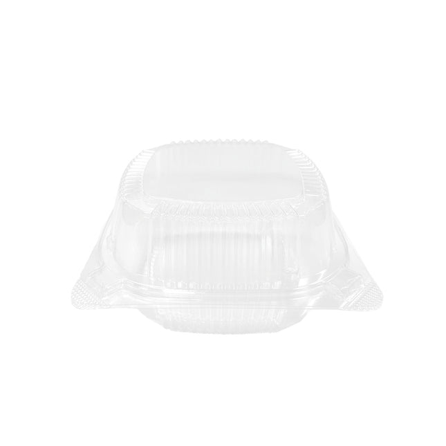 048 ClearSeal Hinged Lid Plastic Container 6" x 6" x 3 1/8" - 240/Case