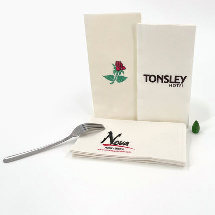 [Customize] Composite Paper 1/8 Fold White Dinner Napkin 2 Ply 15 3/4” x 15” 2000pcs/Case
