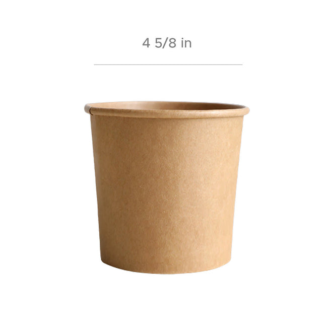 [Customize] Diameter 118mm-1000ml / 32oz Double Poly Coated Paper Soup / Hot Food Cup 500pcs/Case