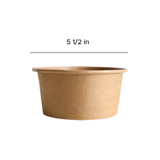 [Customize] Diameter 140mm-1000ml / 35oz Double Poly Coated Paper Soup / Hot Food Cup 300pcs/Case