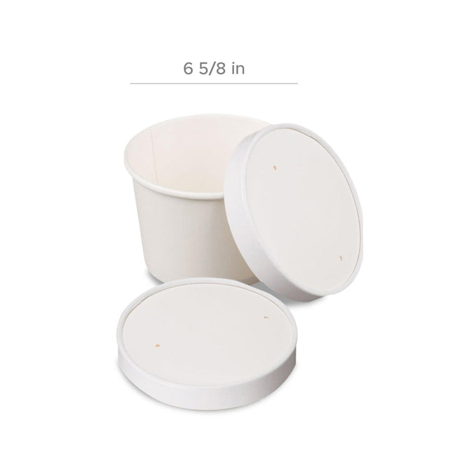 [Customize] Diameter 168mm Double Layer Kraft Paper Vented Lid for 36oz Food Cup 300pcs/Case