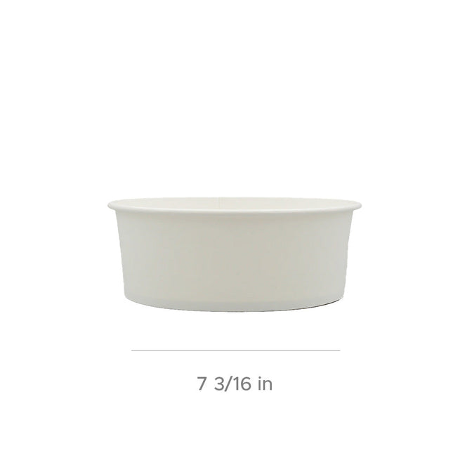 Diameter 183mm-1300ml / 45oz Double Poly Coated Paper Food Container 300pcs/Case