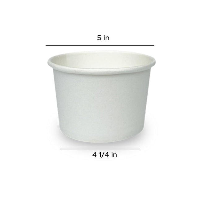 20oz White Paper Frozen Yogurt / Ice Cream Paper Cup 1000pcs/Case