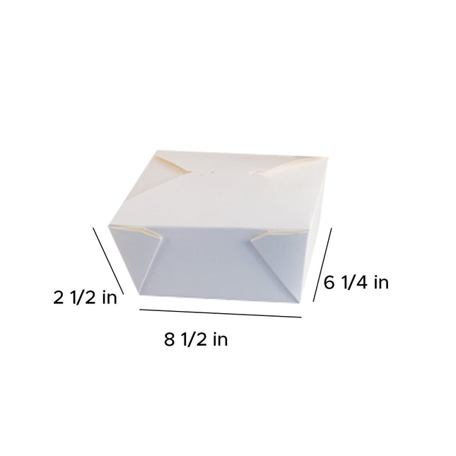 [Customize] Poly Coated Folded Paper #3 Take Out Container 50.7oz, 8 1/2 X 6 1/4 X 2 1/2, 200pcs/Case
