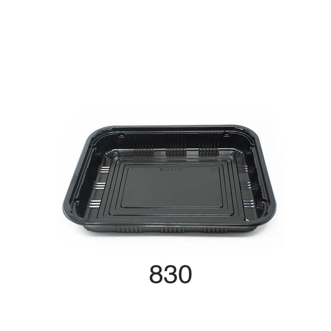 830 Black With Design Lunch Box 200 SET ( 50 * 4 )