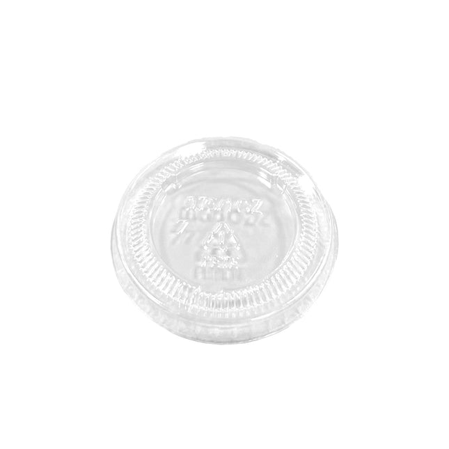 PET Plastic Lid for 1 oz. Souffle Cup / Portion Cup - 2500/Case