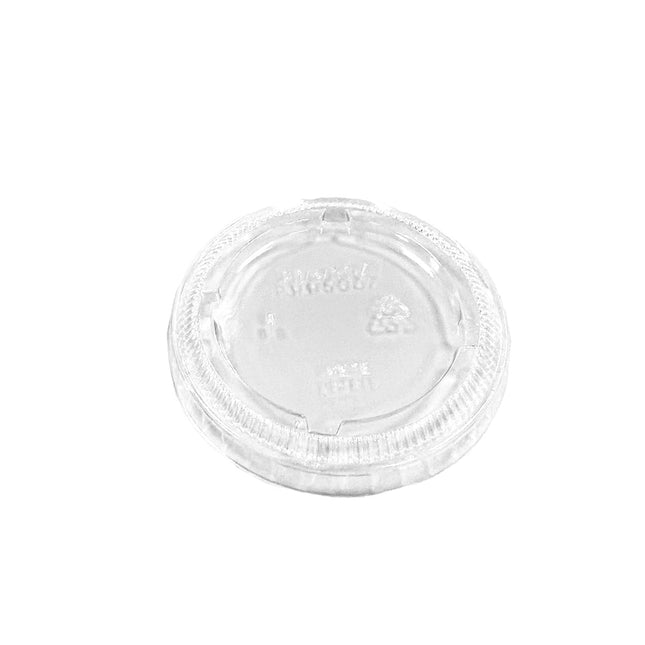 PET Plastic Lid for 2 oz Souffle Cup / Portion Cup - 2500/Case