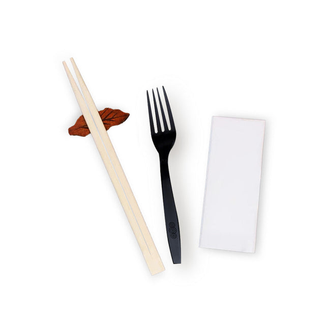 [Customize] Compostable Individually Wrapped Heavy Weight Corn Starch Utensil 500set/Case