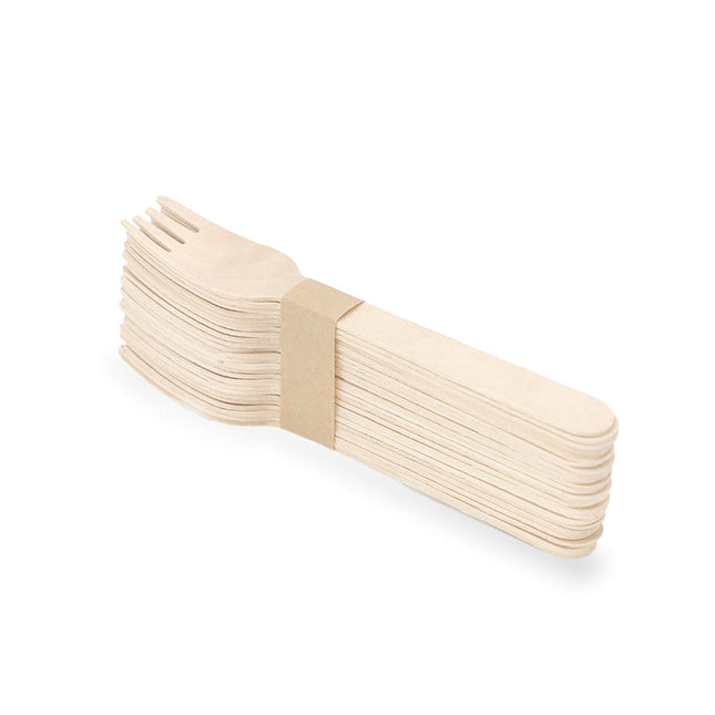 [Customize] Compostable 5 1/2” wooden Fork Individually packaged 1000pcs/Case