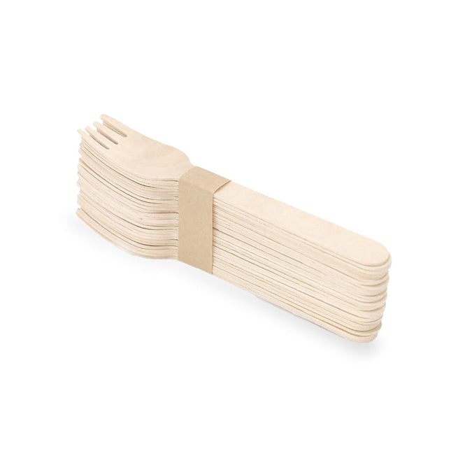 Compostable Wooden Cutlery Fork 6 1/2” 1000pcs/Case