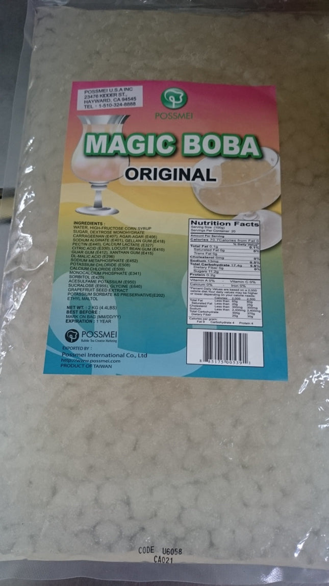 [POSSMEI] Crystal Boba 4.4 lbs / Bag x 6 Bags / Case