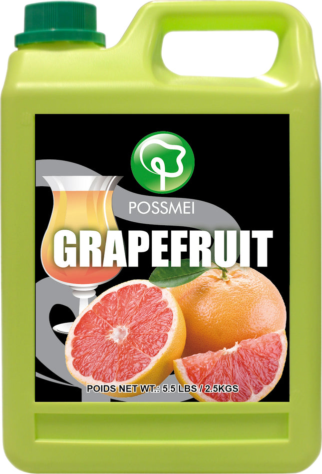 [POSSMEI] Grape Fruit Syrup 5.5 lbs / Bottle x 6 Bottles / Case