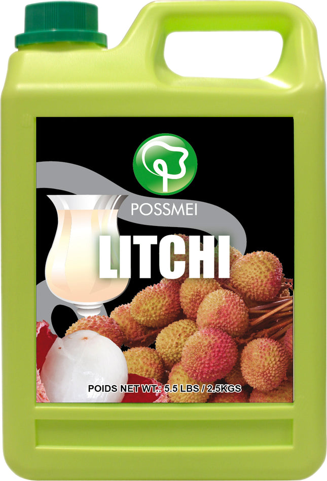 [POSSMEI] Litchi Syrup 5.5 lbs / Bottle x 6 Bottles / Case