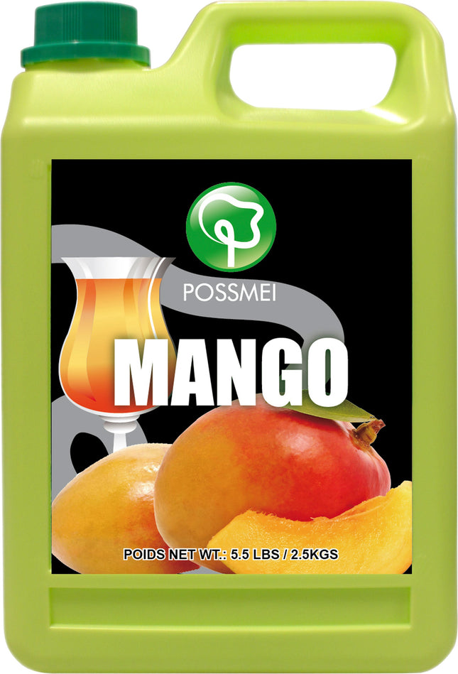 [POSSMEI] Mango Syrup 5.5 lbs / Bottle x 6 Bottles / Case