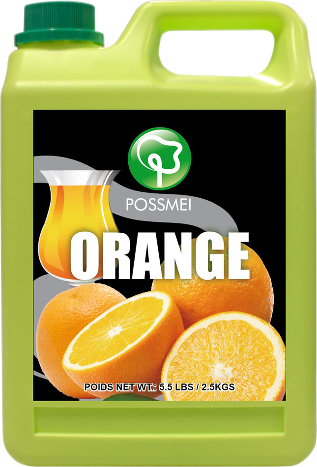 [POSSMEI] Orange Syrup 5.5 lbs / Bottle x 6 Bottles / Case