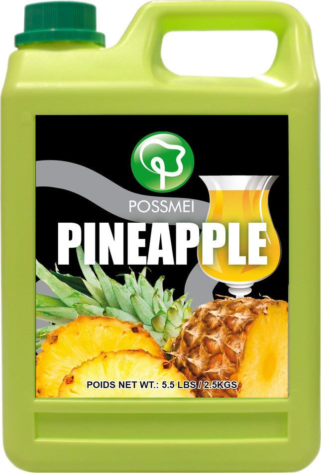 [POSSMEI] Pineapple Syrup 5.5 lbs / Bottle x 6 Bottles / Case