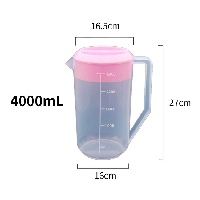 Plastic 4000ml Cold Water Pitcher 4 1/4PT