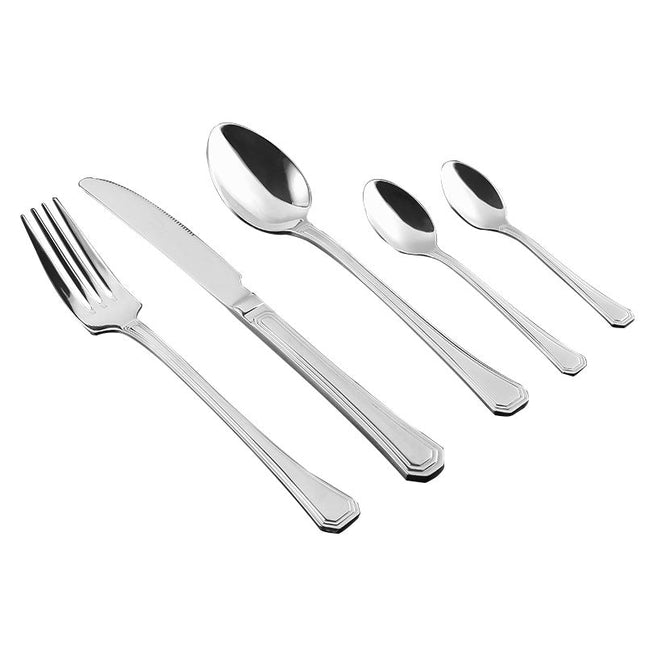 Stainless Steel 5-Piece Flatware Place Sets For Restaurant / Hotel / Home