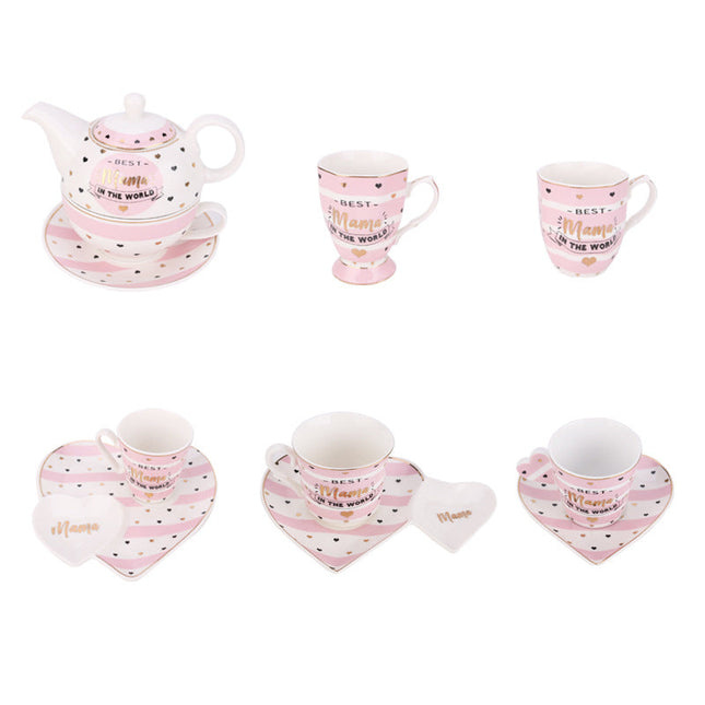 Nordic Bone Porcelain Wave Dotted Teapot Set Mother'S Day Gift Teapot Cup Set