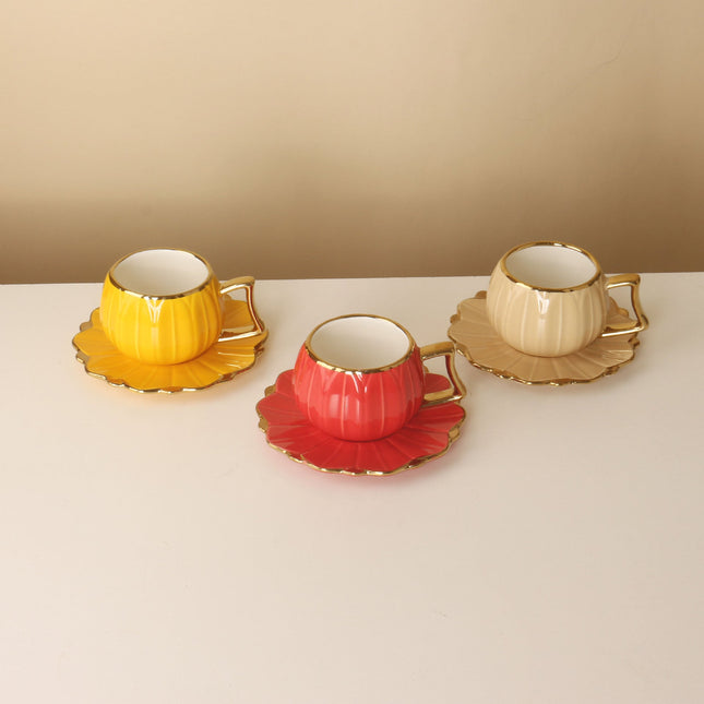 Nordic Style Vintage Ceramic Coffee Cup Afternoon Tea Exquisite Tea Sunflower Cup