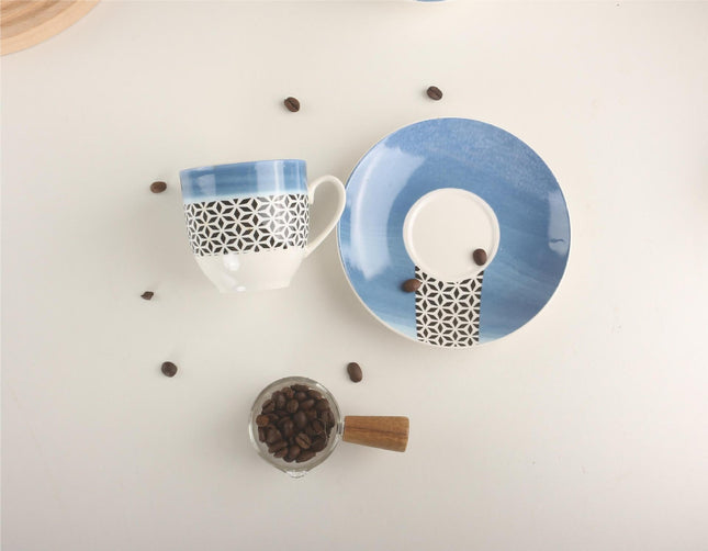 Ceramic Coffee Cup Set For Hotel Cafe Afternoon Tea