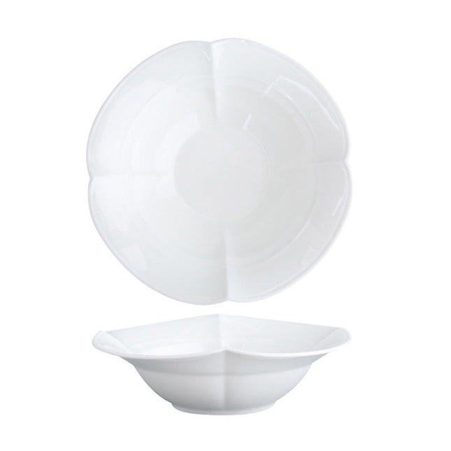 White Porcelain Soup Bowls / Salad Bowls / Round Large Serving Bowls For Pasta / Ramen / Asian Cuisine / Fruit