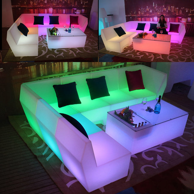 LED Creative Luminous Sofa Hotel Casual Furniture Outdoor Luminous Sofa