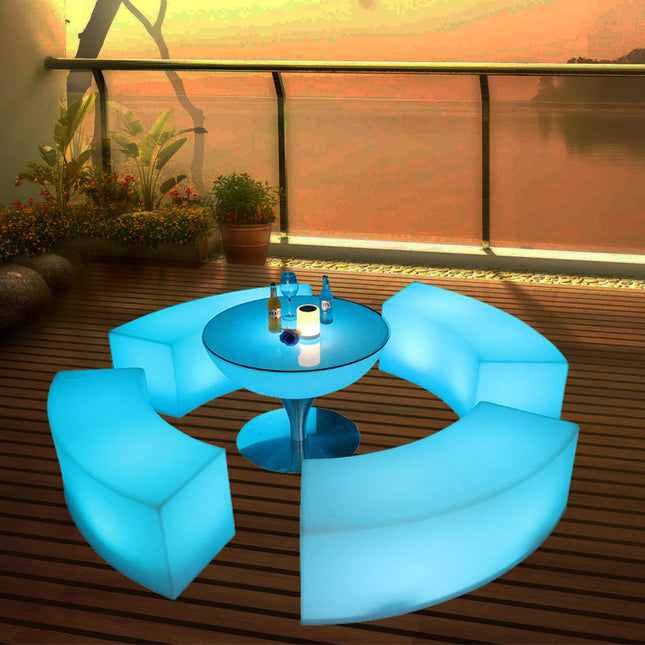 Indoor And Outdoor Hotel Luminous Arc Stool Bar Seven Color Seat