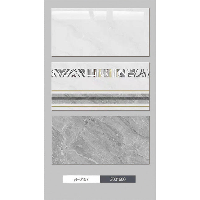 Black White And Grey Porcelain Wall Tile For Kitchen And Bedroom