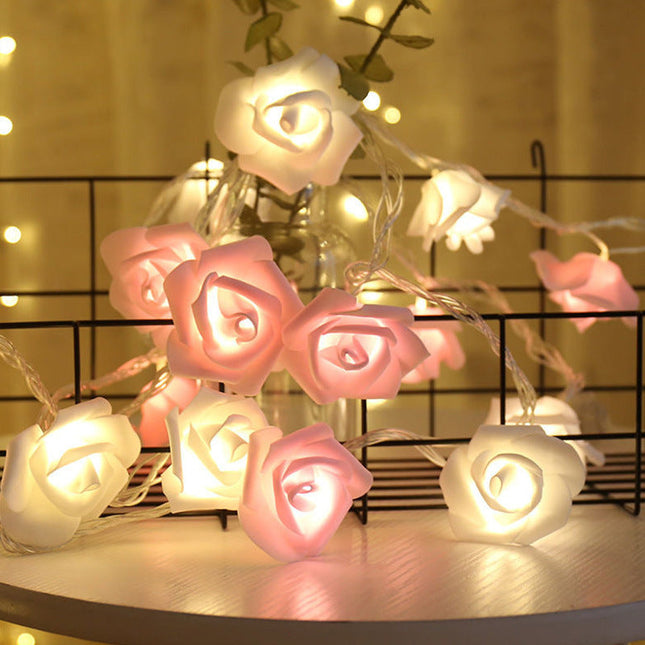 LED Decoration String Lights Rose Shape Indoor And Outdoor Decorative Lights For Holiday
