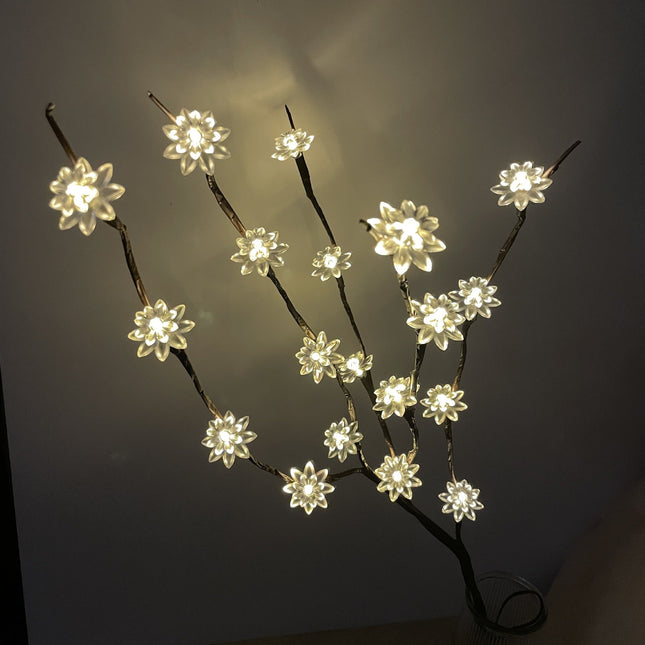 Flower Shaped Twig Light Battery Powered Ideal For Indoor Outdoor Deccoration