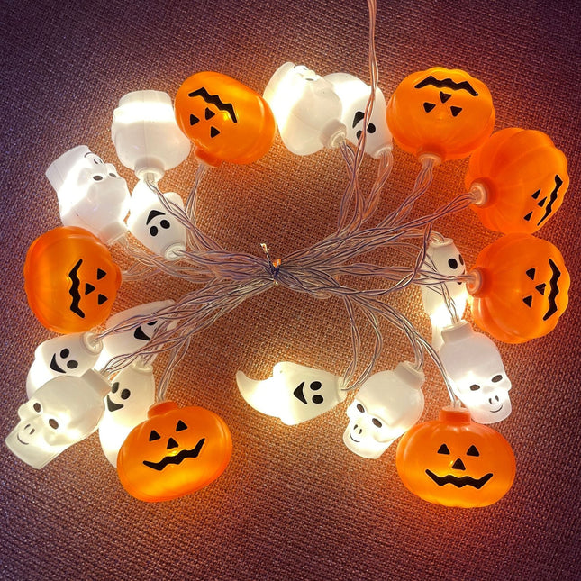 LED Decoration String Lights Pumpkin Ghost Bat Shape Indoor And Outdoor Decorative Lights For Halloween