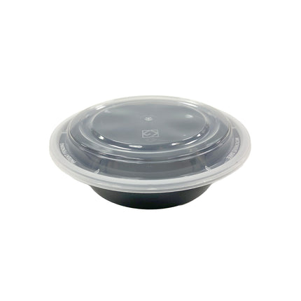 24盎司（823）圓形可微波食品塑料餐盒（含蓋）- 7英寸 - 150套/箱