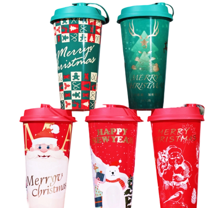 Diameter 90-520ml / 18oz PP Injection Cup (IML, 5 Assorted Designs Included) 500pcs/Case