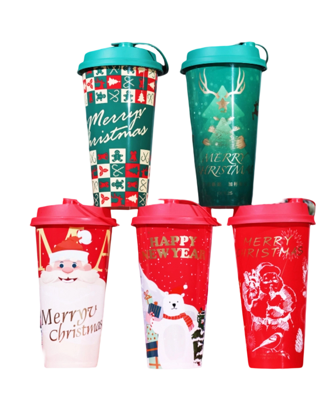 Diameter 90-520ml / 18oz PP Injection Cup (IML, 5 Assorted Designs Included) 500pcs/Case