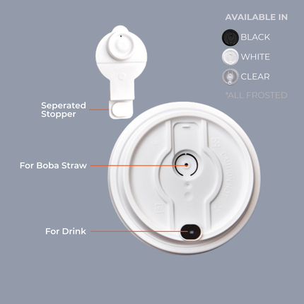 90mm Disposable Leak-Proof Dual-Hole Injection Lid , Separate Snap-On Lid and Tab Design