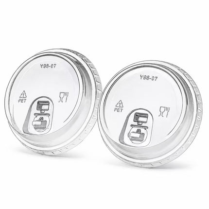 Diameter 98mm PET Plastic High Sip-Through Lid