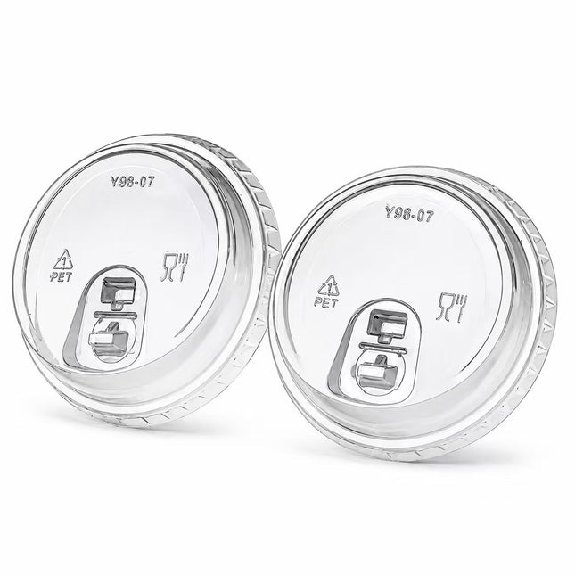 Diameter 98mm PET Plastic High Sip-Through Lid
