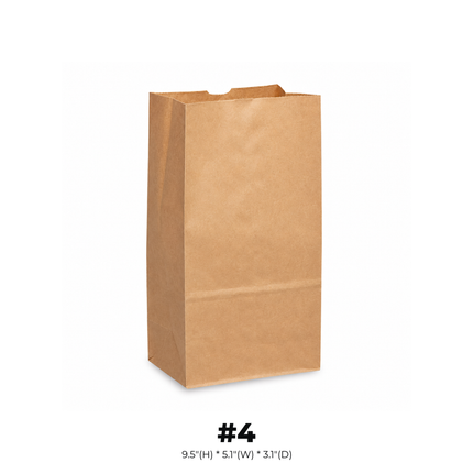 #4 Brown Paper Bag - 400pcs/cs