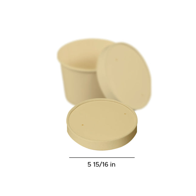 Diameter 150mm Double Layer Paper Vented Lid for 16/26/35oz Food Cup 300pcs/Case