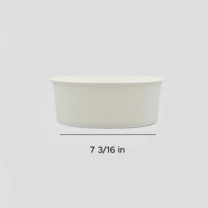 Diameter 183mm-1100ml / 35oz Double Poly Coated Paper Food Container 300pcs/Case