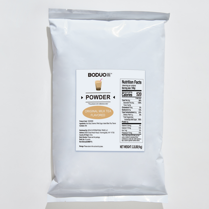 [BODUO] Milk Tea Flavored Powder (3-in-1) [2.2 lbs / Bag x 20 Bags / Case]