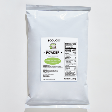 [BODUO] Signature Matcha Flavored Powder [2.2 lbs / Bag x 20 Bags / Case]