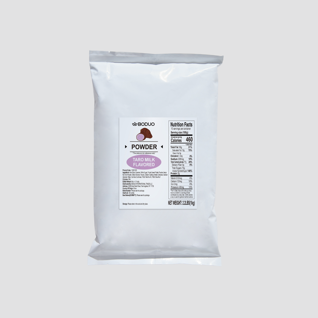 [BODUO] Taro Milk Flavored Powder (3-in-1) [2.2 lbs / Bag x 20 Bags / Case]