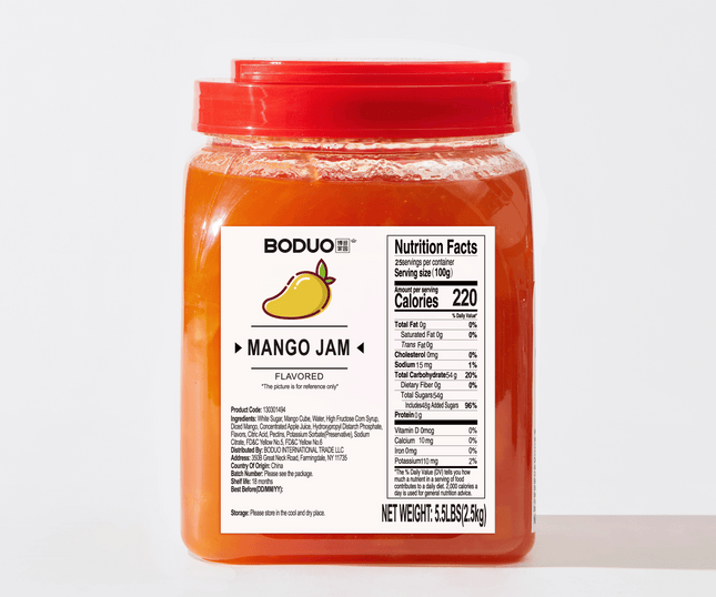 [BODUO] Mango Flavored Concentrate(with Pulp) NO.2 [5.5 lbs / Bucket x 6 Buckets / Case]