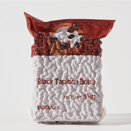[BODUO] Black Tapioca Boba (0.9-1.0cm) [2.2 lbs / Bag x 20 Bags / Case]
