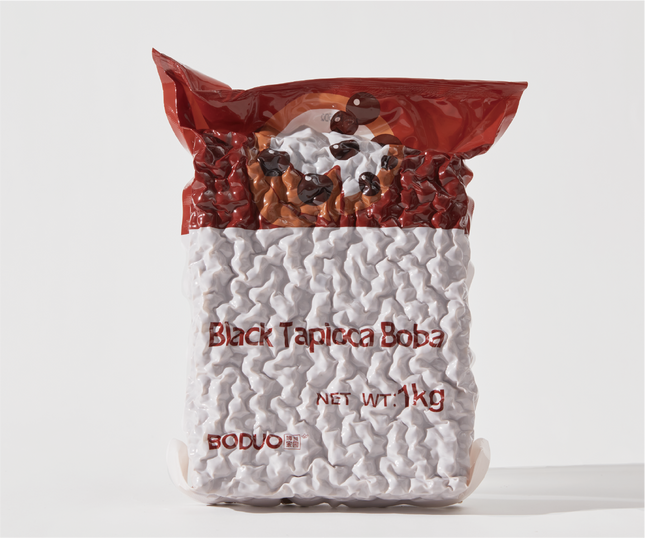 [BODUO] Black Tapioca Boba (0.9-1.0cm) [2.2 lbs / Bag x 20 Bags / Case]