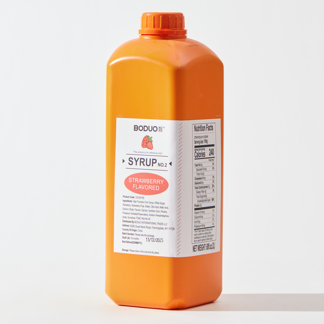 [BODUO] [MINI] Strawberry Flavored Syrup NO.2 - One Bottle [68 fl.oz.]