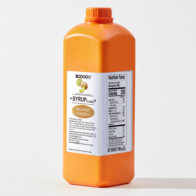 [BODUO] [MINI] Kiwi Fruit Flavored Syrup - One Bottle [68 fl.oz.]