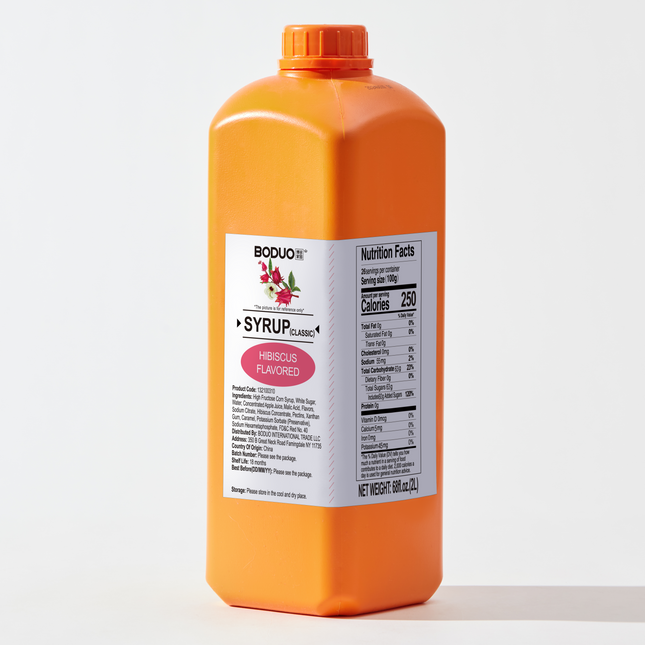 [BODUO] [MINI] Hibiscus Flavored Syrup - One Bottle [68 fl.oz.]